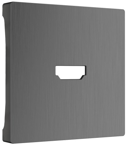 Лицевая панель Werkel для 1-м. розетки HDMI графит рифленый картинка